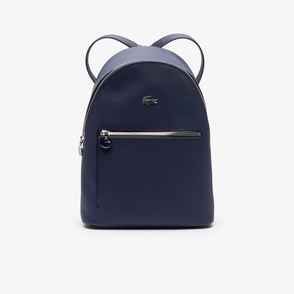 Lacoste Daily Classic Coated Piqué Canvas Backpack Dámské - Batoh Tmavě Blankyt | CZ-5ZF0H4